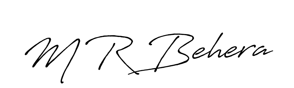 You should practise on your own different ways (Antro_Vectra_Bolder) to write your name (M R Behera) in signature. don't let someone else do it for you. M R Behera signature style 7 images and pictures png