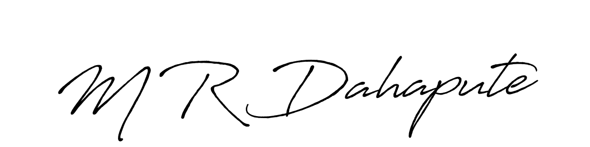 Similarly Antro_Vectra_Bolder is the best handwritten signature design. Signature creator online .You can use it as an online autograph creator for name M R Dahapute. M R Dahapute signature style 7 images and pictures png