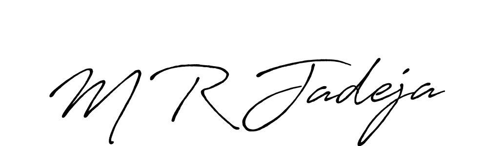 Also You can easily find your signature by using the search form. We will create M R Jadeja name handwritten signature images for you free of cost using Antro_Vectra_Bolder sign style. M R Jadeja signature style 7 images and pictures png