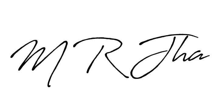 Make a beautiful signature design for name M R Jha. Use this online signature maker to create a handwritten signature for free. M R Jha signature style 7 images and pictures png