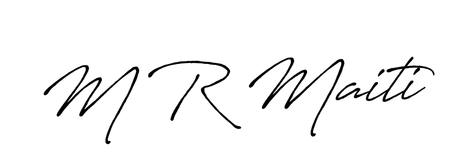Create a beautiful signature design for name M R Maiti. With this signature (Antro_Vectra_Bolder) fonts, you can make a handwritten signature for free. M R Maiti signature style 7 images and pictures png