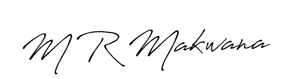 Create a beautiful signature design for name M R Makwana. With this signature (Antro_Vectra_Bolder) fonts, you can make a handwritten signature for free. M R Makwana signature style 7 images and pictures png