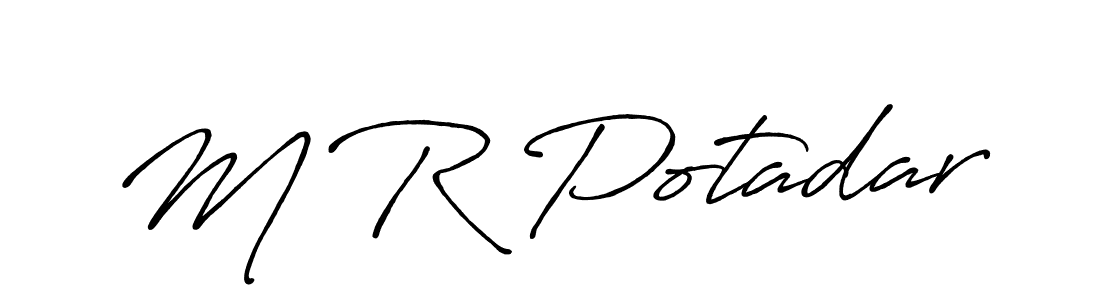 Design your own signature with our free online signature maker. With this signature software, you can create a handwritten (Antro_Vectra_Bolder) signature for name M R Potadar. M R Potadar signature style 7 images and pictures png