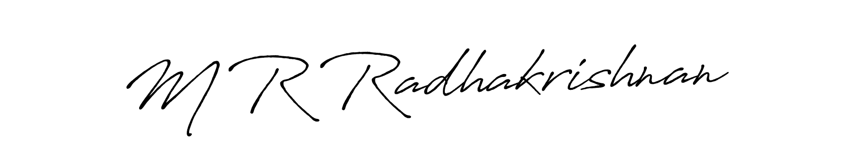 if you are searching for the best signature style for your name M R Radhakrishnan. so please give up your signature search. here we have designed multiple signature styles  using Antro_Vectra_Bolder. M R Radhakrishnan signature style 7 images and pictures png