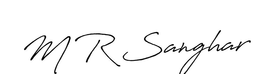 Also we have M R Sanghar name is the best signature style. Create professional handwritten signature collection using Antro_Vectra_Bolder autograph style. M R Sanghar signature style 7 images and pictures png