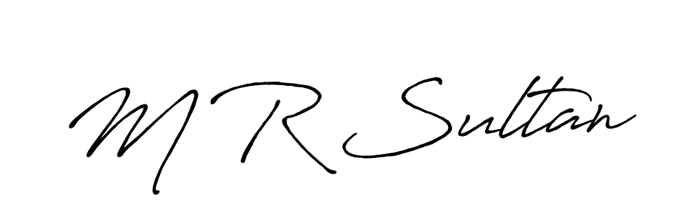 Also we have M R Sultan name is the best signature style. Create professional handwritten signature collection using Antro_Vectra_Bolder autograph style. M R Sultan signature style 7 images and pictures png