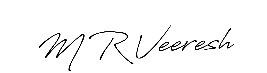 Use a signature maker to create a handwritten signature online. With this signature software, you can design (Antro_Vectra_Bolder) your own signature for name M R Veeresh. M R Veeresh signature style 7 images and pictures png