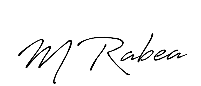 M Rabea stylish signature style. Best Handwritten Sign (Antro_Vectra_Bolder) for my name. Handwritten Signature Collection Ideas for my name M Rabea. M Rabea signature style 7 images and pictures png