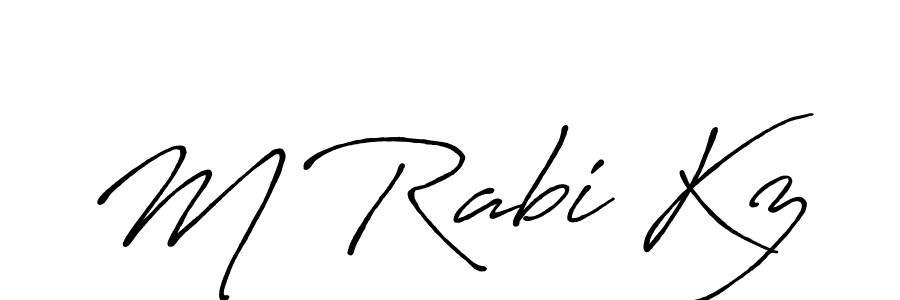 How to make M Rabi Kz signature? Antro_Vectra_Bolder is a professional autograph style. Create handwritten signature for M Rabi Kz name. M Rabi Kz signature style 7 images and pictures png