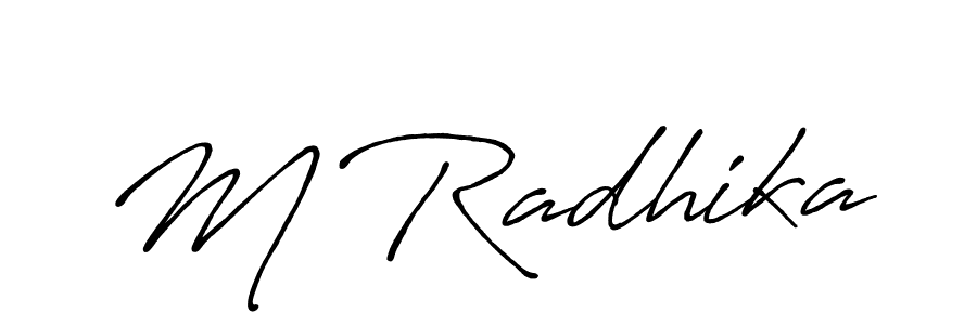 Make a beautiful signature design for name M Radhika. Use this online signature maker to create a handwritten signature for free. M Radhika signature style 7 images and pictures png