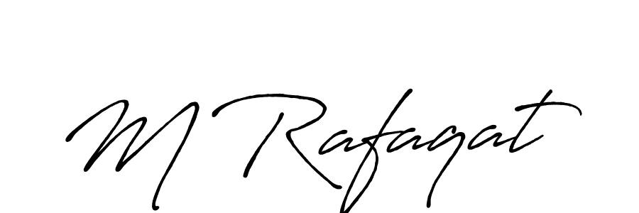 Create a beautiful signature design for name M Rafaqat. With this signature (Antro_Vectra_Bolder) fonts, you can make a handwritten signature for free. M Rafaqat signature style 7 images and pictures png