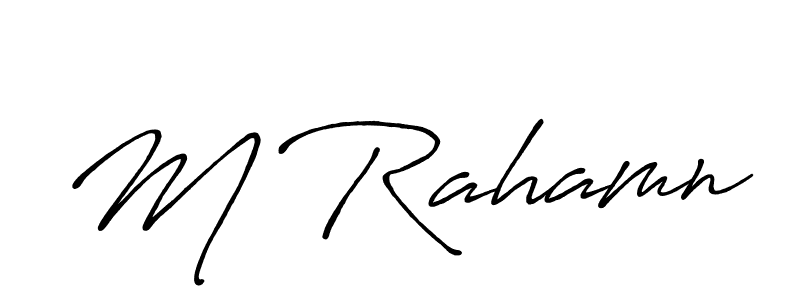You can use this online signature creator to create a handwritten signature for the name M Rahamn. This is the best online autograph maker. M Rahamn signature style 7 images and pictures png