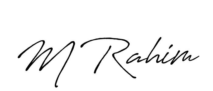 Use a signature maker to create a handwritten signature online. With this signature software, you can design (Antro_Vectra_Bolder) your own signature for name M Rahim. M Rahim signature style 7 images and pictures png
