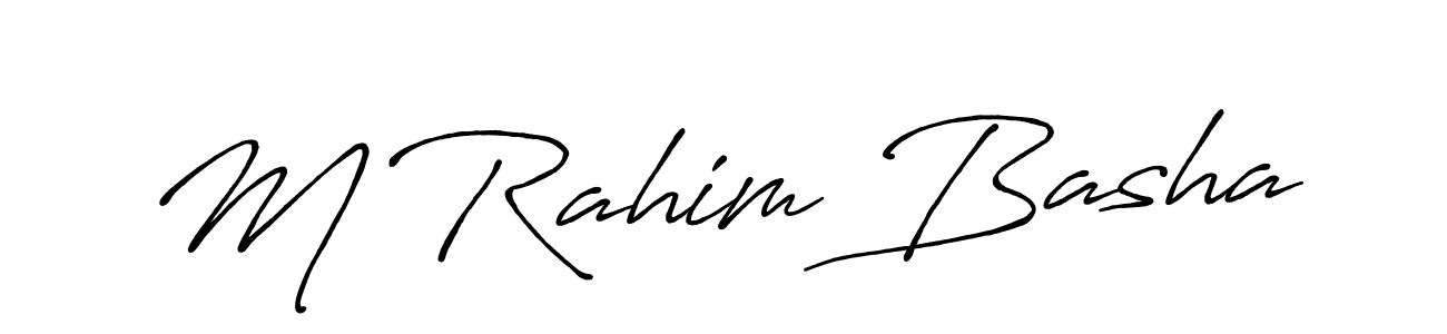 Also You can easily find your signature by using the search form. We will create M Rahim Basha name handwritten signature images for you free of cost using Antro_Vectra_Bolder sign style. M Rahim Basha signature style 7 images and pictures png