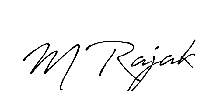You should practise on your own different ways (Antro_Vectra_Bolder) to write your name (M Rajak) in signature. don't let someone else do it for you. M Rajak signature style 7 images and pictures png