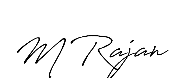 It looks lik you need a new signature style for name M Rajan. Design unique handwritten (Antro_Vectra_Bolder) signature with our free signature maker in just a few clicks. M Rajan signature style 7 images and pictures png