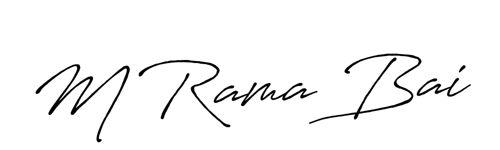 Design your own signature with our free online signature maker. With this signature software, you can create a handwritten (Antro_Vectra_Bolder) signature for name M Rama Bai. M Rama Bai signature style 7 images and pictures png