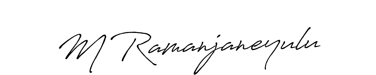 M Ramanjaneyulu stylish signature style. Best Handwritten Sign (Antro_Vectra_Bolder) for my name. Handwritten Signature Collection Ideas for my name M Ramanjaneyulu. M Ramanjaneyulu signature style 7 images and pictures png