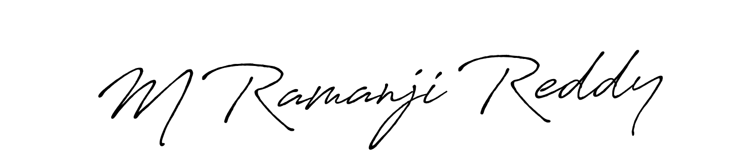 if you are searching for the best signature style for your name M Ramanji Reddy. so please give up your signature search. here we have designed multiple signature styles  using Antro_Vectra_Bolder. M Ramanji Reddy signature style 7 images and pictures png