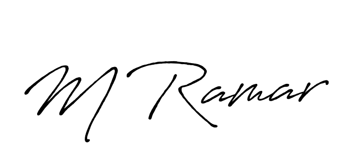 How to make M Ramar signature? Antro_Vectra_Bolder is a professional autograph style. Create handwritten signature for M Ramar name. M Ramar signature style 7 images and pictures png