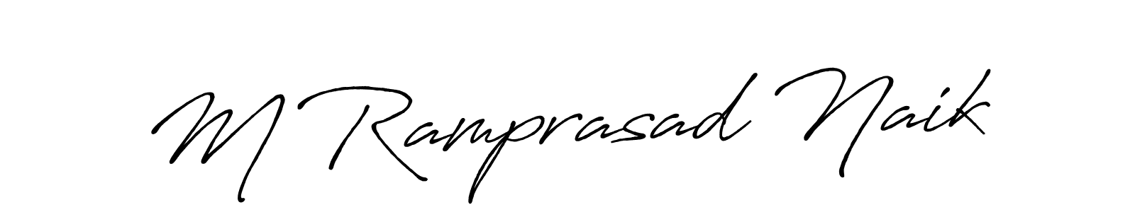 Also we have M Ramprasad Naik name is the best signature style. Create professional handwritten signature collection using Antro_Vectra_Bolder autograph style. M Ramprasad Naik signature style 7 images and pictures png