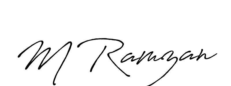 M Ramzan stylish signature style. Best Handwritten Sign (Antro_Vectra_Bolder) for my name. Handwritten Signature Collection Ideas for my name M Ramzan. M Ramzan signature style 7 images and pictures png