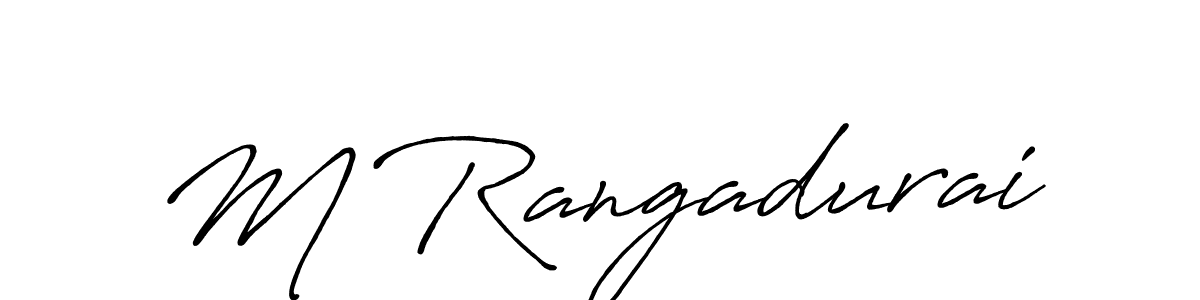 Antro_Vectra_Bolder is a professional signature style that is perfect for those who want to add a touch of class to their signature. It is also a great choice for those who want to make their signature more unique. Get M Rangadurai name to fancy signature for free. M Rangadurai signature style 7 images and pictures png