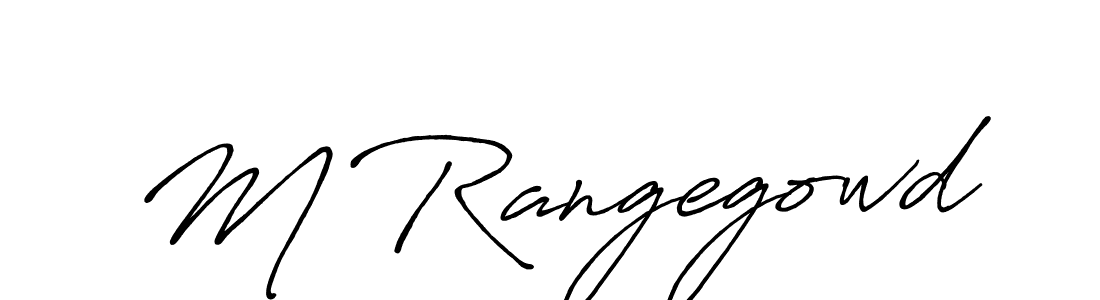Use a signature maker to create a handwritten signature online. With this signature software, you can design (Antro_Vectra_Bolder) your own signature for name M Rangegowd. M Rangegowd signature style 7 images and pictures png