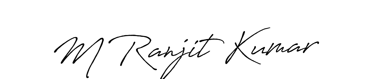 Once you've used our free online signature maker to create your best signature Antro_Vectra_Bolder style, it's time to enjoy all of the benefits that M Ranjit Kumar name signing documents. M Ranjit Kumar signature style 7 images and pictures png