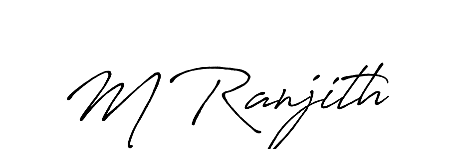 Make a beautiful signature design for name M Ranjith. Use this online signature maker to create a handwritten signature for free. M Ranjith signature style 7 images and pictures png
