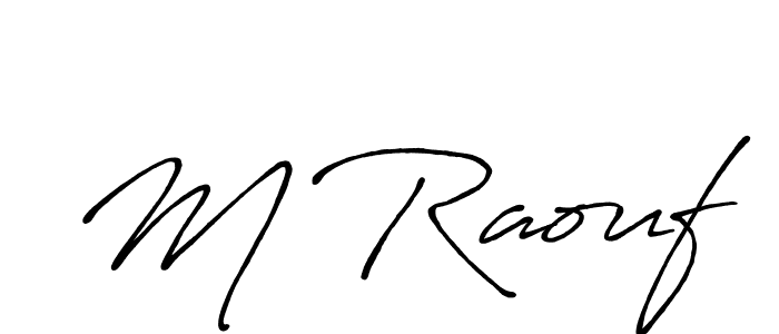 Best and Professional Signature Style for M Raouf. Antro_Vectra_Bolder Best Signature Style Collection. M Raouf signature style 7 images and pictures png