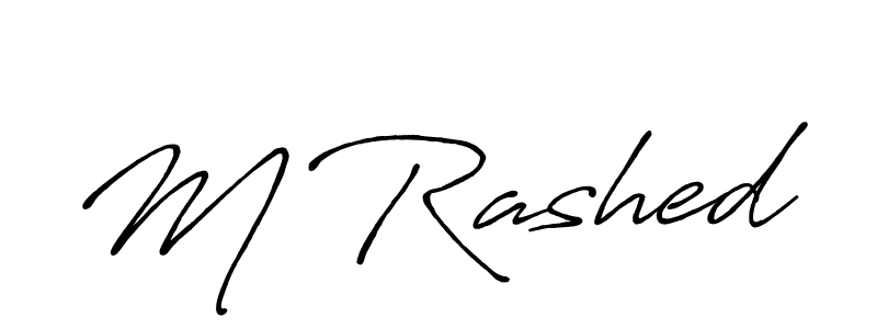 Create a beautiful signature design for name M Rashed. With this signature (Antro_Vectra_Bolder) fonts, you can make a handwritten signature for free. M Rashed signature style 7 images and pictures png