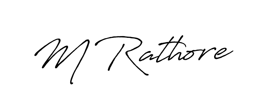 Also we have M Rathore name is the best signature style. Create professional handwritten signature collection using Antro_Vectra_Bolder autograph style. M Rathore signature style 7 images and pictures png