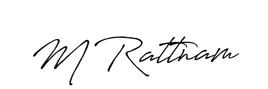 Antro_Vectra_Bolder is a professional signature style that is perfect for those who want to add a touch of class to their signature. It is also a great choice for those who want to make their signature more unique. Get M Rattnam name to fancy signature for free. M Rattnam signature style 7 images and pictures png