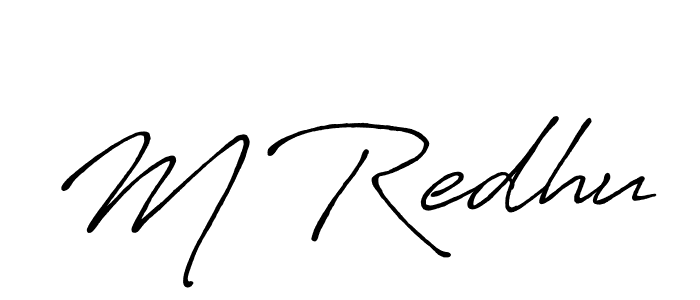 How to make M Redhu name signature. Use Antro_Vectra_Bolder style for creating short signs online. This is the latest handwritten sign. M Redhu signature style 7 images and pictures png