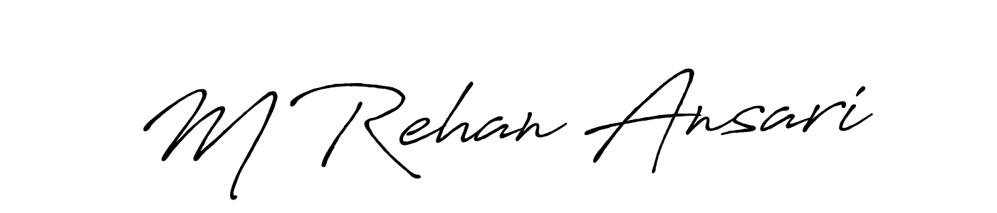 Also You can easily find your signature by using the search form. We will create M Rehan Ansari name handwritten signature images for you free of cost using Antro_Vectra_Bolder sign style. M Rehan Ansari signature style 7 images and pictures png