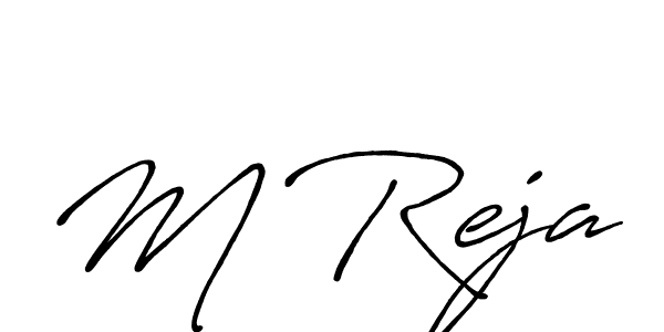 How to make M Reja signature? Antro_Vectra_Bolder is a professional autograph style. Create handwritten signature for M Reja name. M Reja signature style 7 images and pictures png