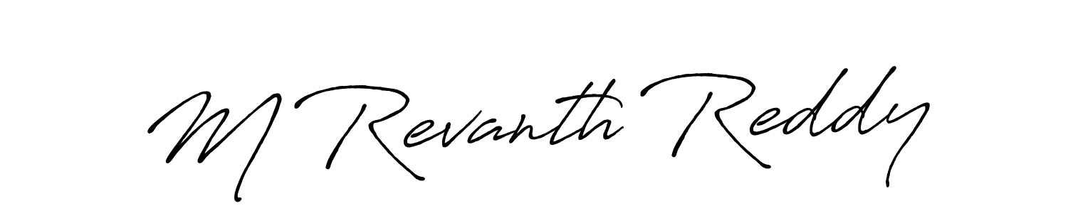 Use a signature maker to create a handwritten signature online. With this signature software, you can design (Antro_Vectra_Bolder) your own signature for name M Revanth Reddy. M Revanth Reddy signature style 7 images and pictures png