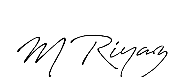 Also we have M Riyaz name is the best signature style. Create professional handwritten signature collection using Antro_Vectra_Bolder autograph style. M Riyaz signature style 7 images and pictures png