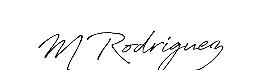 Design your own signature with our free online signature maker. With this signature software, you can create a handwritten (Antro_Vectra_Bolder) signature for name M Rodriguez. M Rodriguez signature style 7 images and pictures png