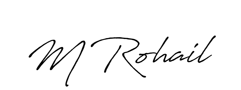 Also we have M Rohail name is the best signature style. Create professional handwritten signature collection using Antro_Vectra_Bolder autograph style. M Rohail signature style 7 images and pictures png