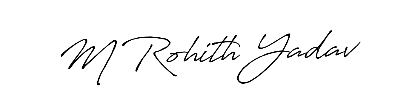 Design your own signature with our free online signature maker. With this signature software, you can create a handwritten (Antro_Vectra_Bolder) signature for name M Rohith Yadav. M Rohith Yadav signature style 7 images and pictures png