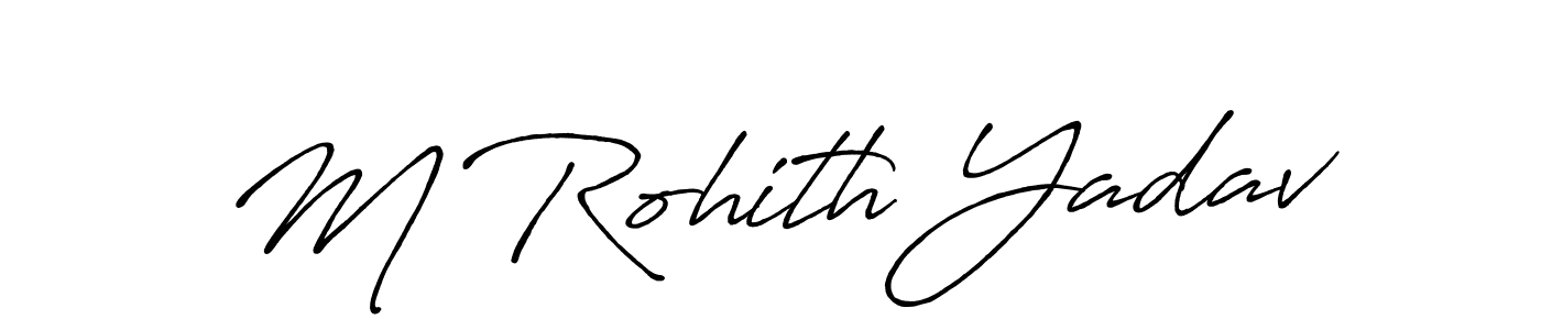 Design your own signature with our free online signature maker. With this signature software, you can create a handwritten (Antro_Vectra_Bolder) signature for name M Rohith Yadav. M Rohith Yadav signature style 7 images and pictures png