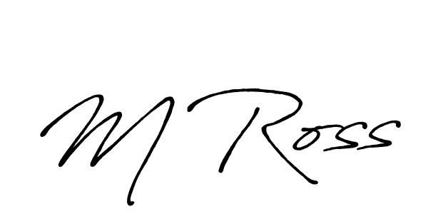 Create a beautiful signature design for name M Ross. With this signature (Antro_Vectra_Bolder) fonts, you can make a handwritten signature for free. M Ross signature style 7 images and pictures png
