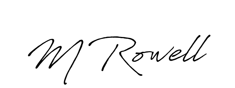 Also You can easily find your signature by using the search form. We will create M Rowell name handwritten signature images for you free of cost using Antro_Vectra_Bolder sign style. M Rowell signature style 7 images and pictures png