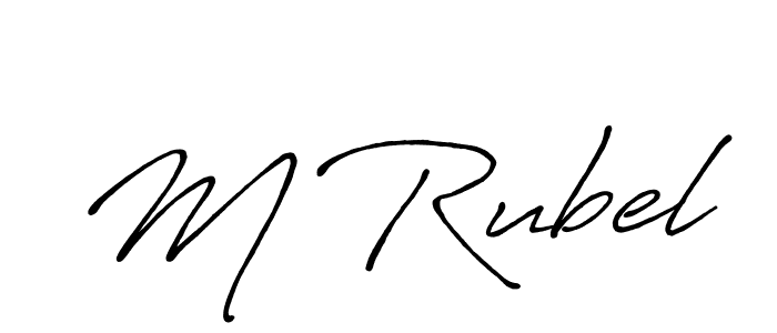 The best way (Antro_Vectra_Bolder) to make a short signature is to pick only two or three words in your name. The name M Rubel include a total of six letters. For converting this name. M Rubel signature style 7 images and pictures png