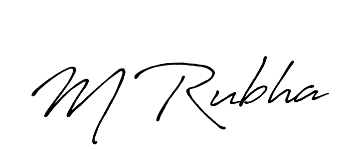 You can use this online signature creator to create a handwritten signature for the name M Rubha. This is the best online autograph maker. M Rubha signature style 7 images and pictures png