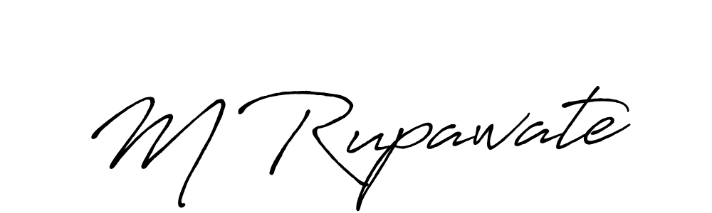 Similarly Antro_Vectra_Bolder is the best handwritten signature design. Signature creator online .You can use it as an online autograph creator for name M Rupawate. M Rupawate signature style 7 images and pictures png