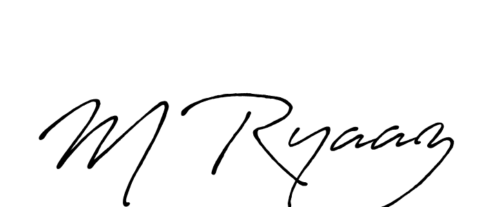 if you are searching for the best signature style for your name M Ryaaz. so please give up your signature search. here we have designed multiple signature styles  using Antro_Vectra_Bolder. M Ryaaz signature style 7 images and pictures png