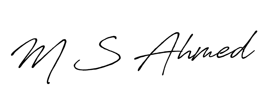 Make a beautiful signature design for name M S Ahmed. Use this online signature maker to create a handwritten signature for free. M S Ahmed signature style 7 images and pictures png